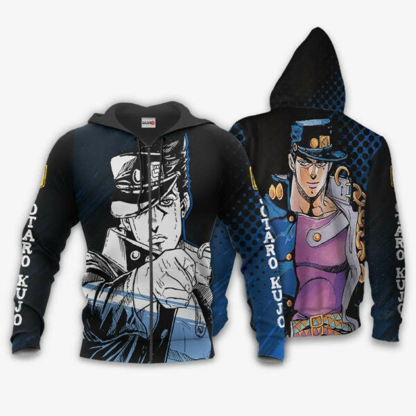 Jotaro Kujo Jojo?s Bizarre Adventure Anime 3k184 Fan Gift Stylist Unisex Cartoon 3d Hoodie Zip Hoodie 554