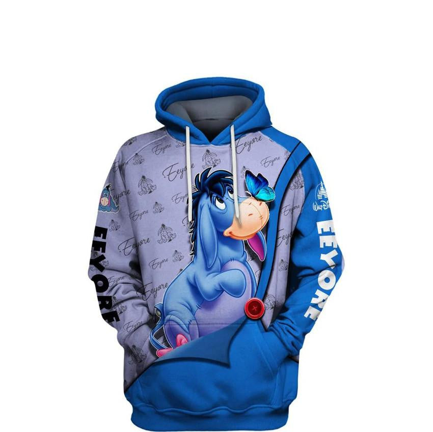 Adorable Eeyore Winnie The Pooh, Cute Eeyore Ver33 All Over Print Hoodie