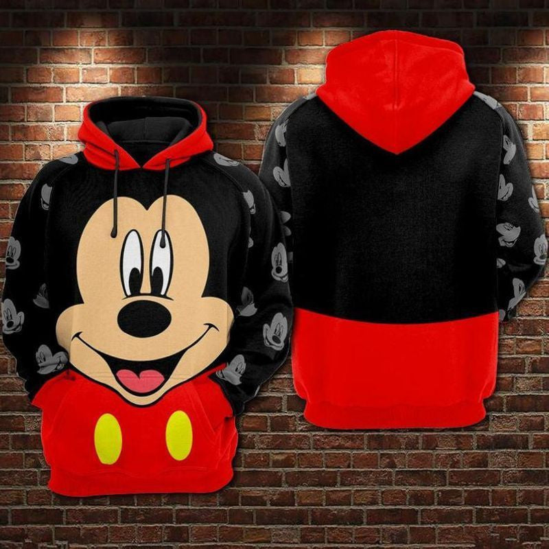 Mickey Mouse, Walt Disney Over Print 3d Hoodie Zip Hoodie 327