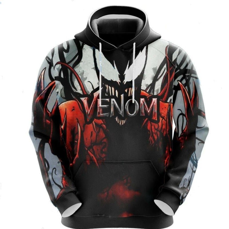 Marvel Hoodie Venom Hoodie Red Venom 3d Hoodie Zip Hoodie