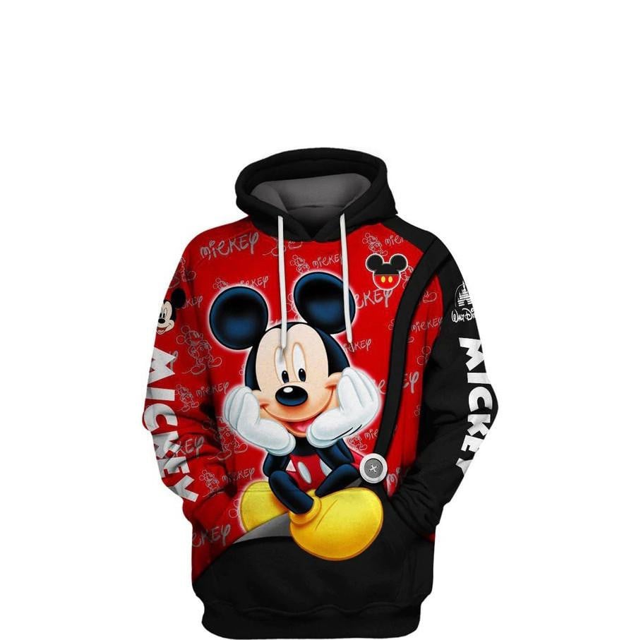 Cute Mickey Mouse, Disney Mickey Mouse, Mickey Logo Ver101 All Over Print Hoodie