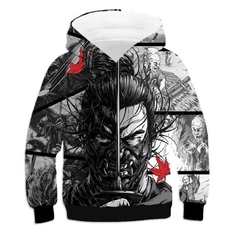 New Game Tops Ghost Of Tsushima Over Print 3d Hoodie Zip Hoodie