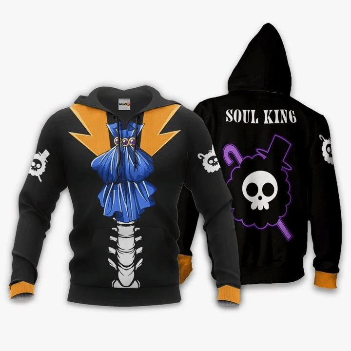 One Piece Brook Soul King Anime Manga For Men And Women 3d Hoodie Zip Hoodie