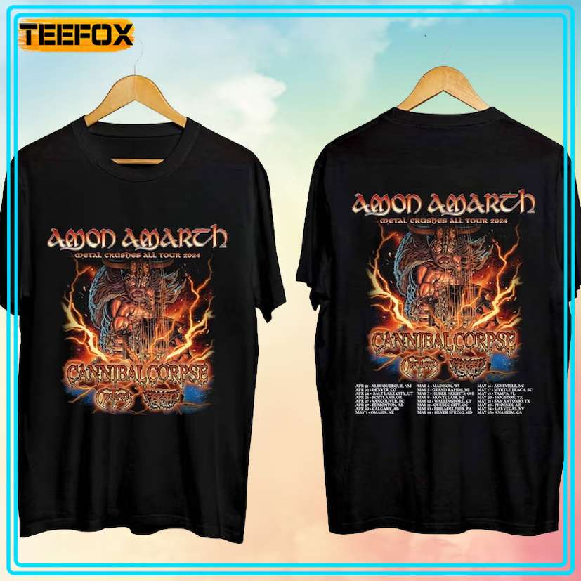 Amon Amarth Band, Metal Crushes All Tour 2024 T-Shirt, hoodie, long sleeve, sweatshirt and tank top