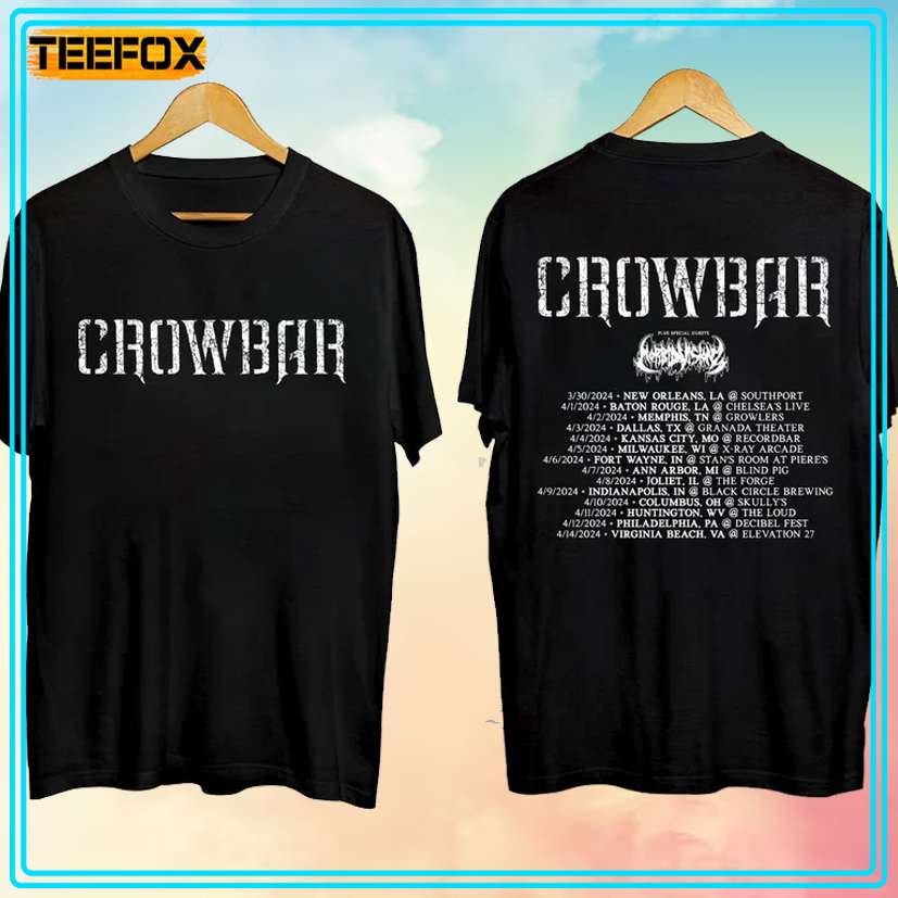 Crowbar Tour 2024 Concert T-Shirt, hoodie, long sleeve, sweatshirt and tank top