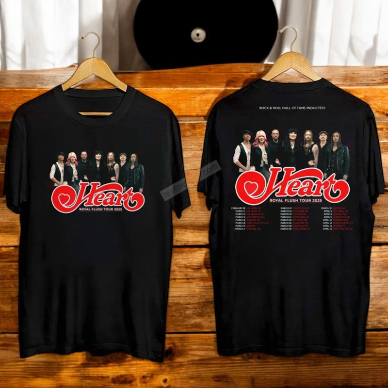 Heart Band Royal Flush Tour 2025 Concert T-Shirt, hoodie, long sleeve, sweatshirt and tank top