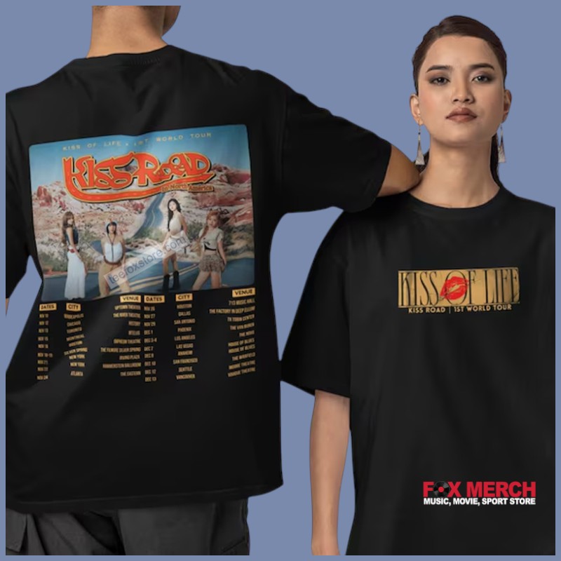 KISS OF LIFE 1ST WORLD TOUR KISS ROAD Unisex T-Shirt, hoodie, long sleeve, sweatshirt and tank top