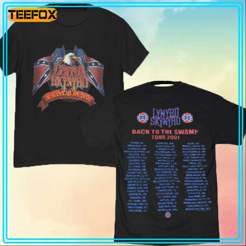 Lynyrd Skynyrd Back To The Swamp Tour 2001 Unisex T-Shirt, hoodie, long sleeve, sweatshirt and tank top