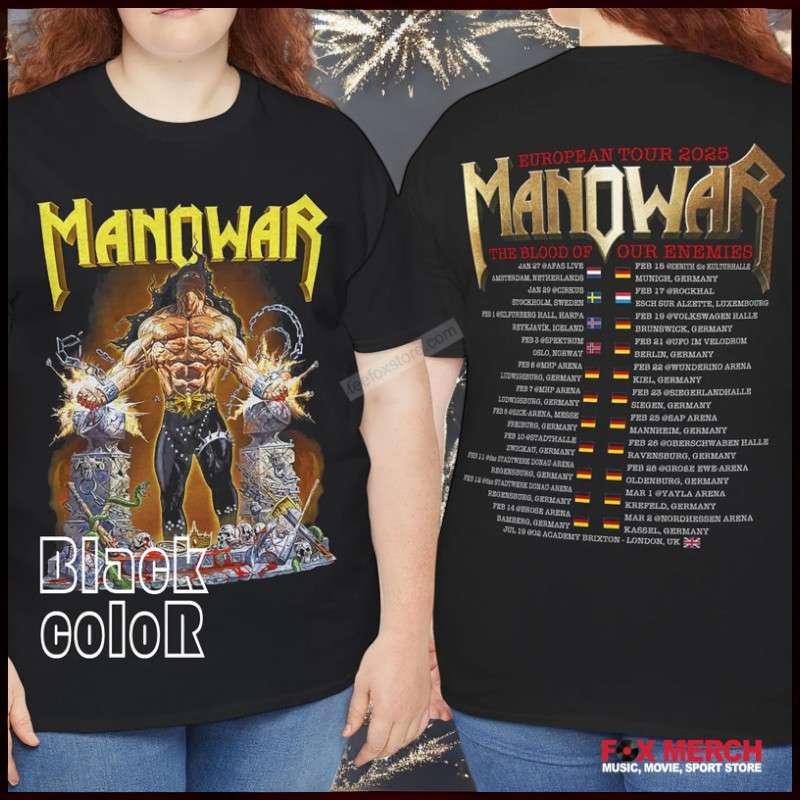 Manowar The Blood Of Our Enemies Tour 2025 T-Shirt, hoodie, long sleeve, sweatshirt and tank top