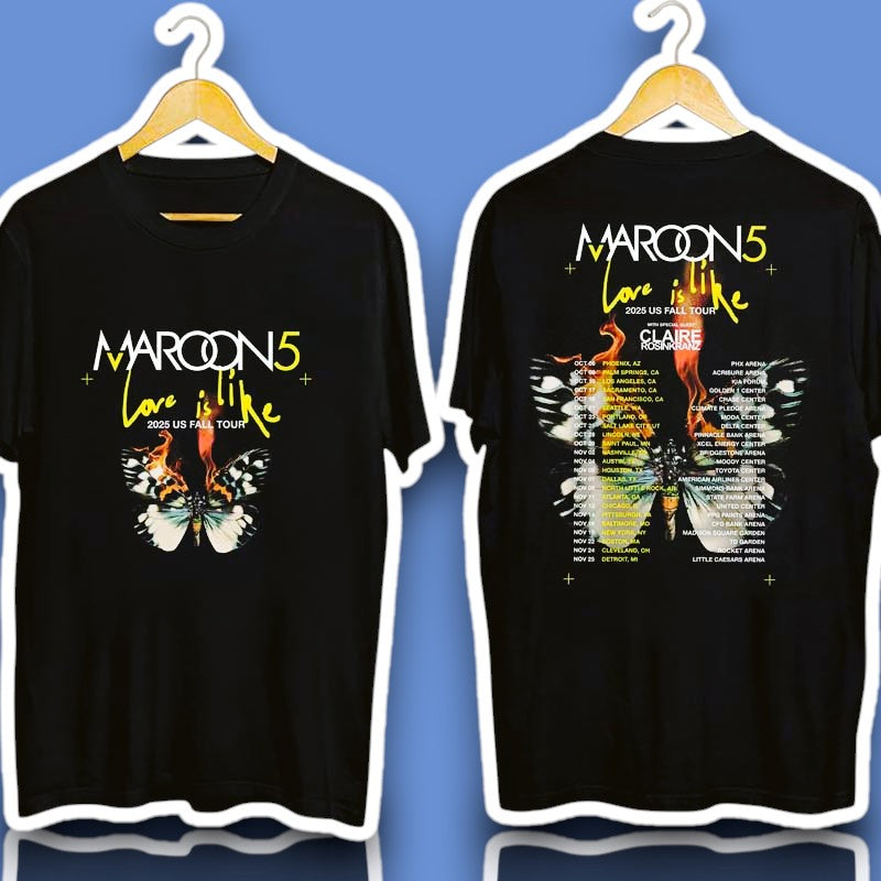 Maroon 5 Love Is Like Fall Tour 2025 Graphic Shirt, hoodie, long sleeve, sweatshirt and tank top