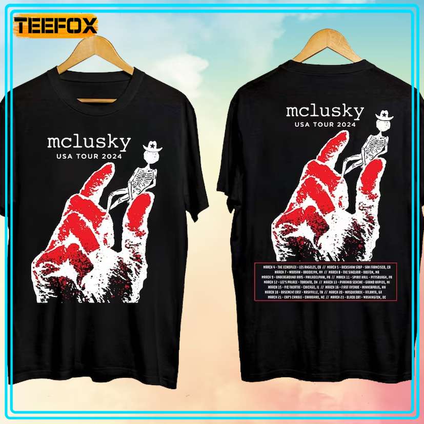 Mclusky USA Music Tour 2024 Concert T-Shirt, hoodie, long sleeve, sweatshirt and tank top