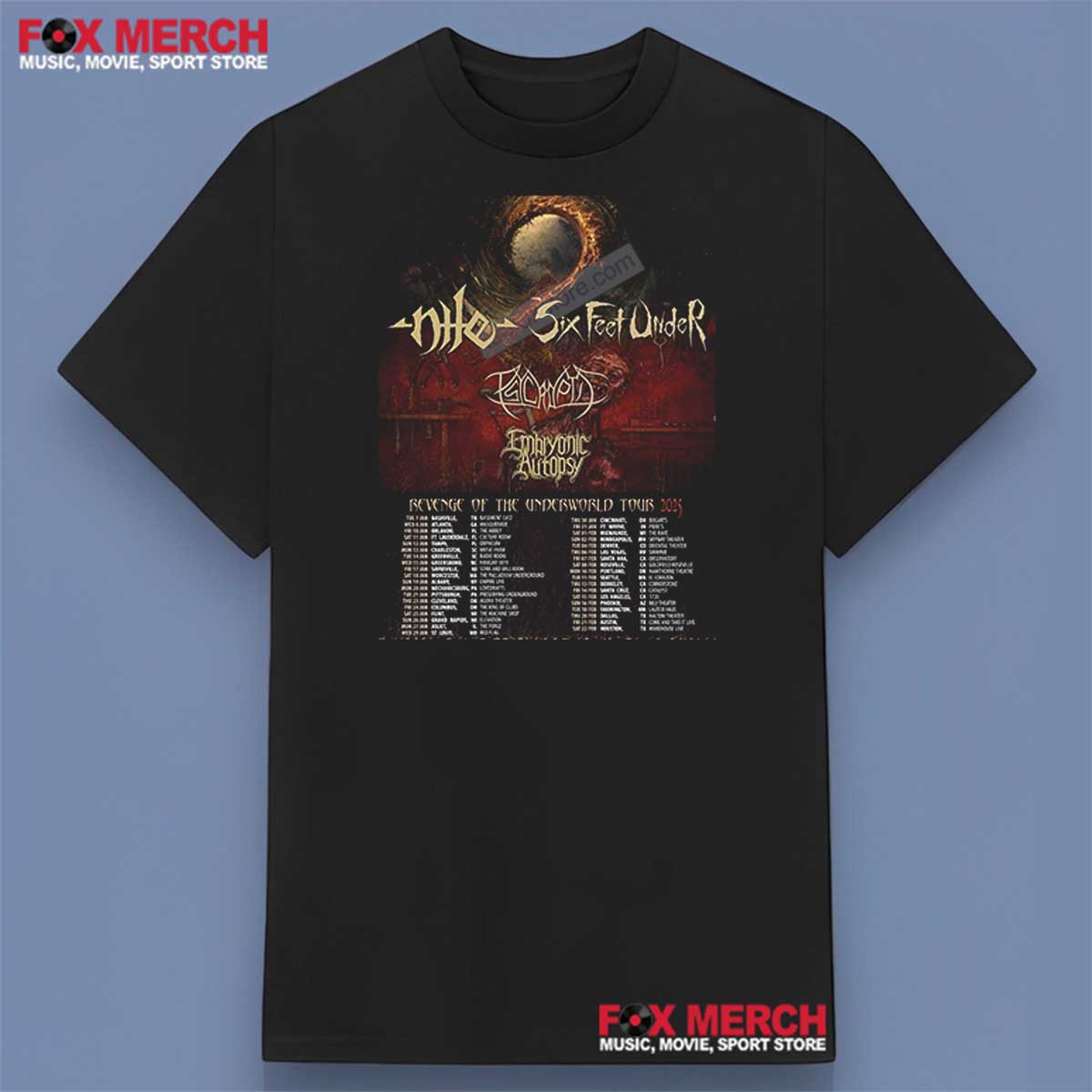 Nile Band Six Feet Under Tour 2025 Shirt, hoodie, long sleeve, sweatshirt and tank top