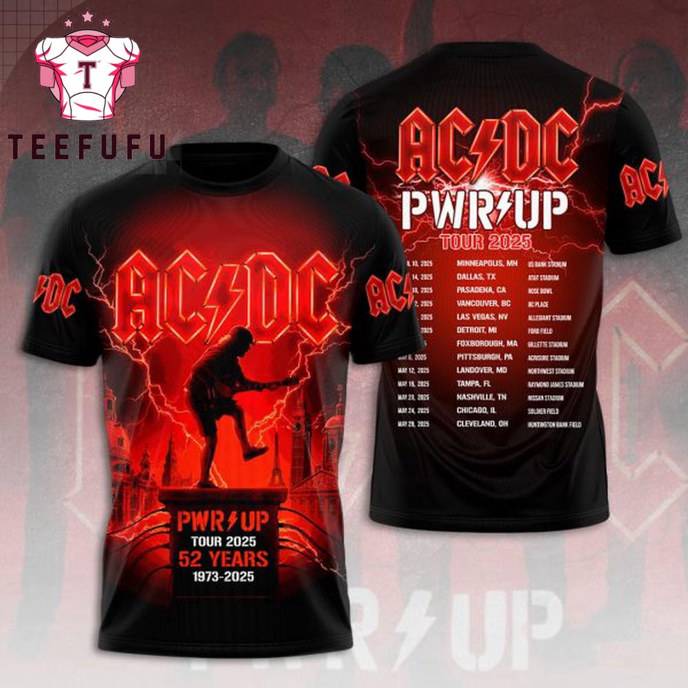 ACDC High Voltage Rock Power Up Tour 3D T-Shirt
