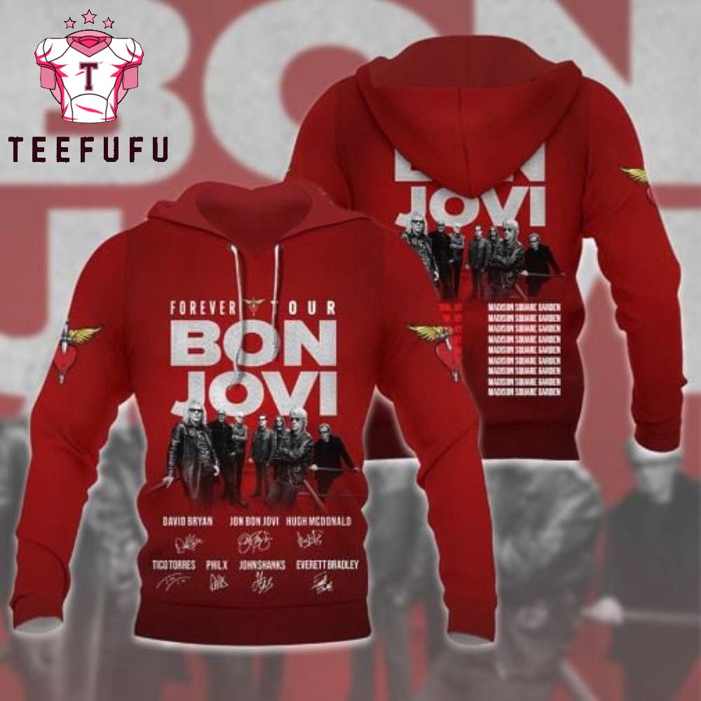 Bon Jovi Music Band Forever Tour 2025 Hoodie