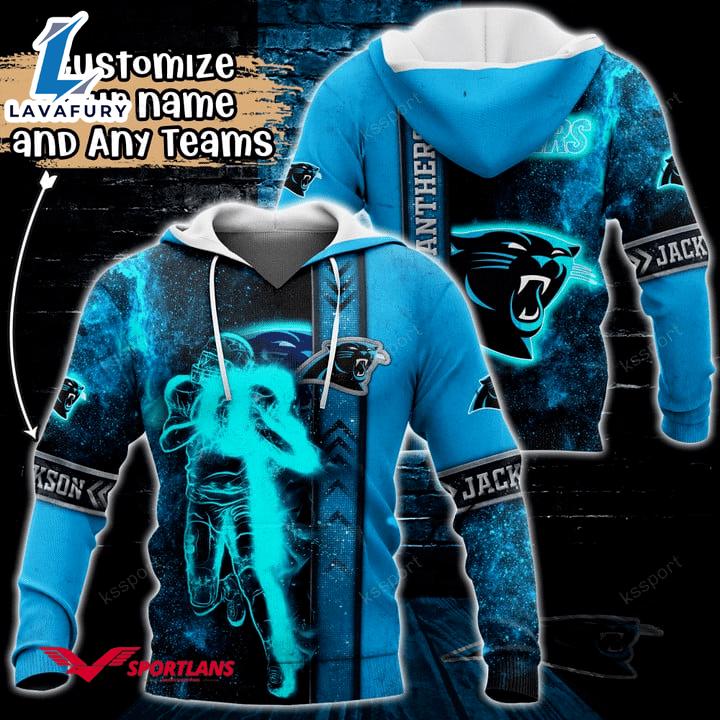 Carolina Panthers NFL Custom Name 3D Hoodie Teams Shirt For Fans Gift Sport