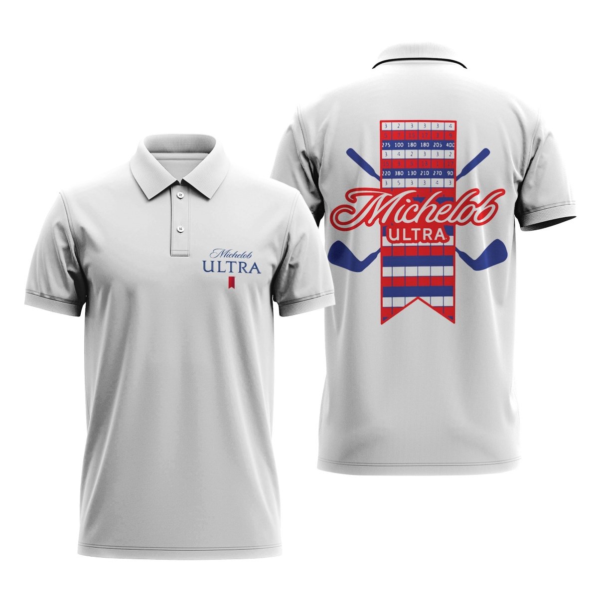 Michelob Ultra Golf Scoreboard Polo Shirt