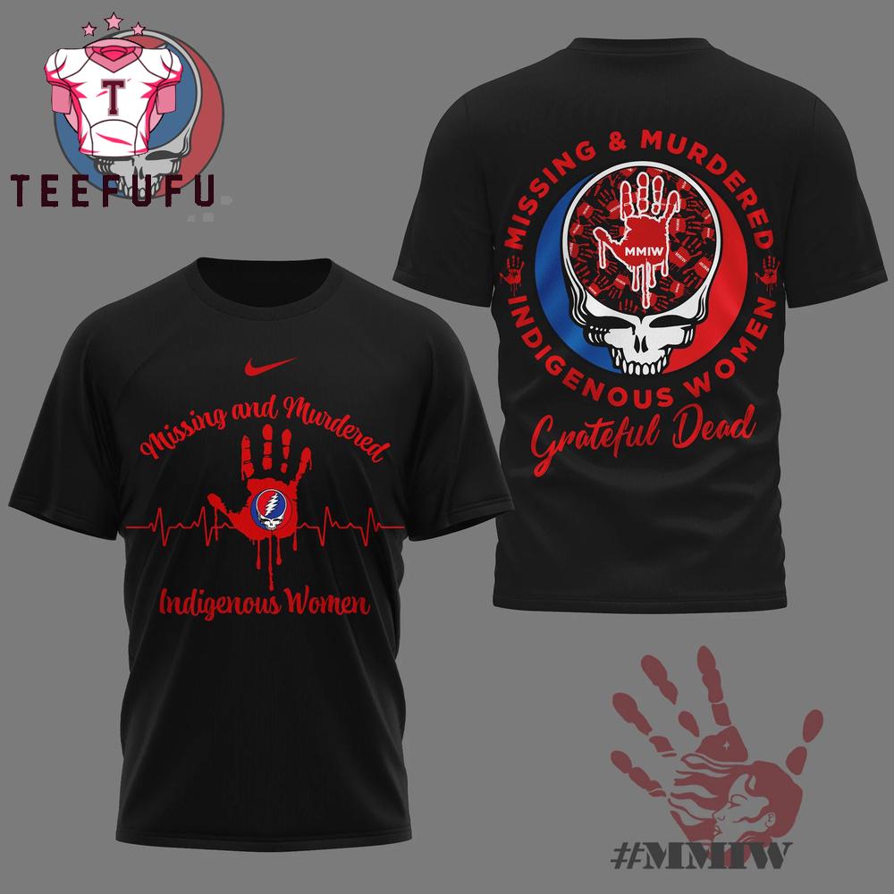 Grateful Dead Missing & Murdered Indigenous Women Awareness Black T Shirt