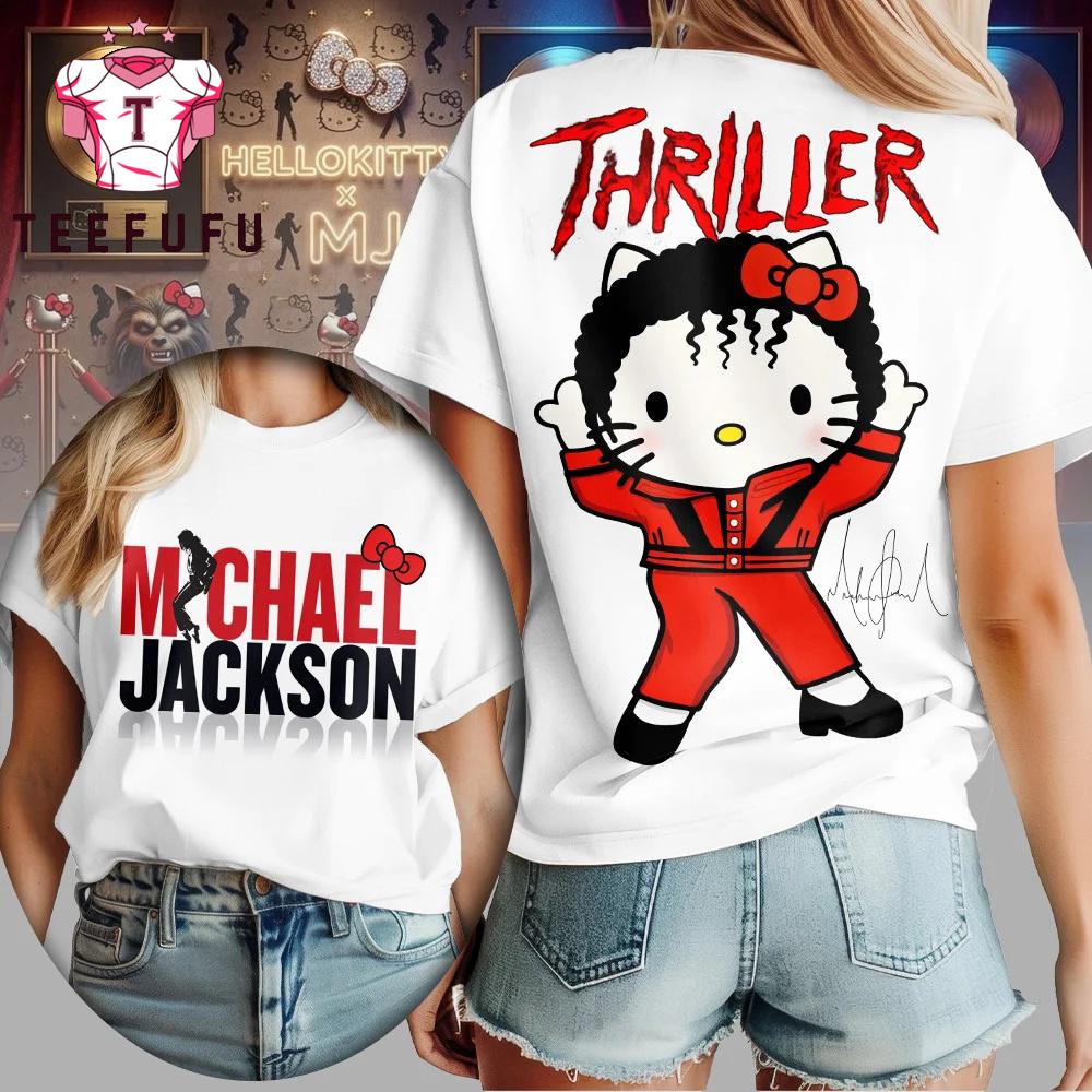 Hello Kitty x Michael Jackson Unisex White T Shirt