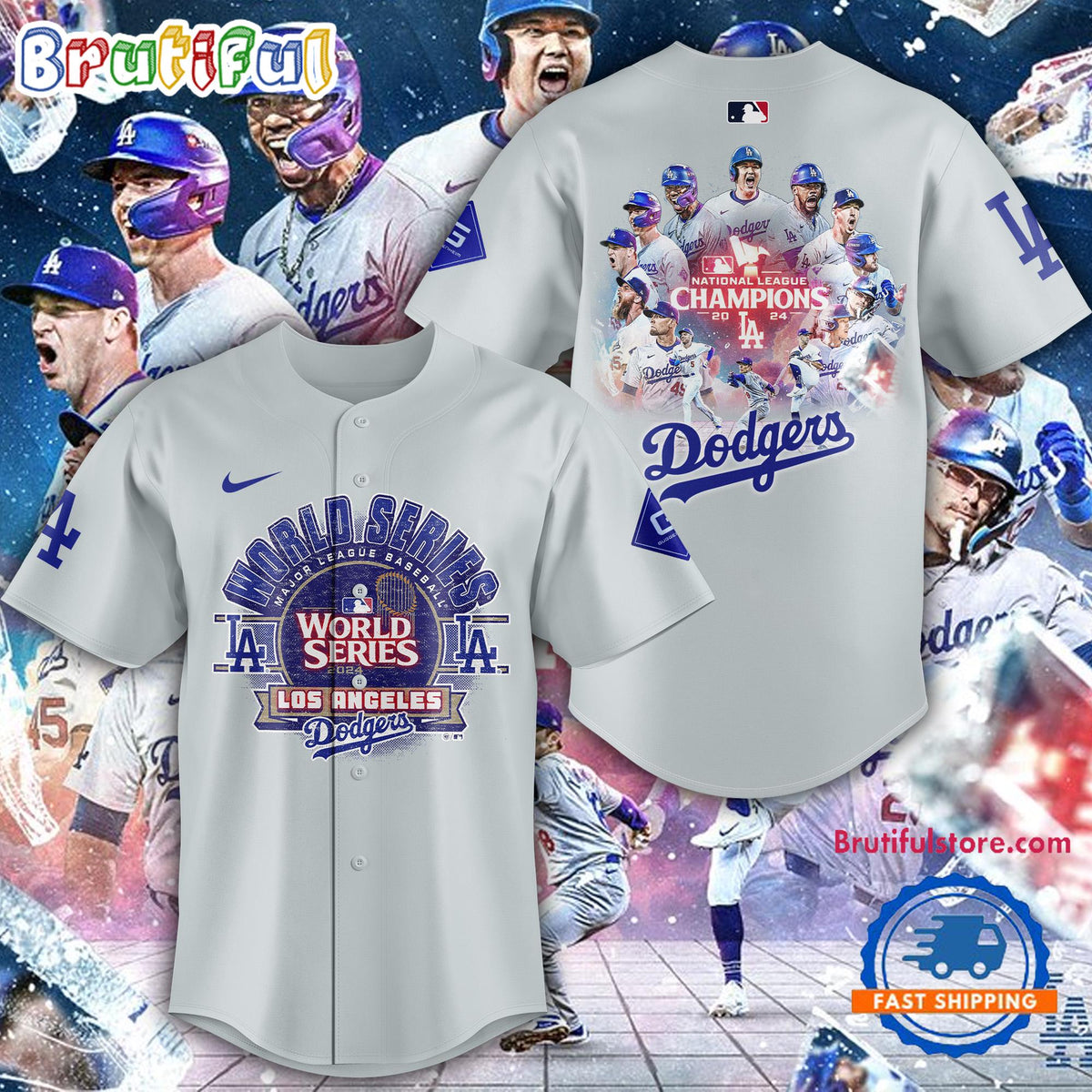 Los Angeles Dodgers 2024 National League Champions World Series Jersey Shirt