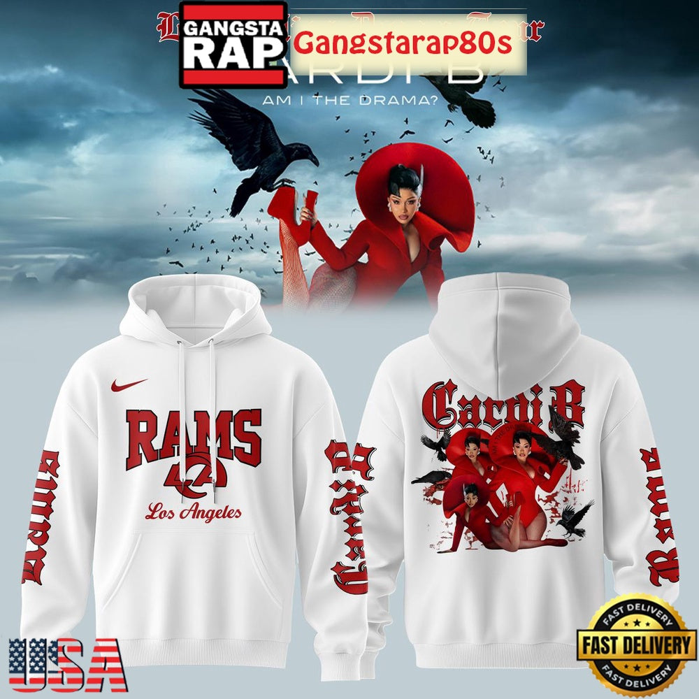 Los Angeles Rams x Cardi B Little Miss Drama Tour 2026 Limited Edition Hoodie
