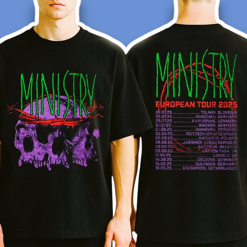 Ministry Crown Of Thorns European Tour 2025 Concert Shirt, hoodie, long sleeve, sweatshirt and tank top